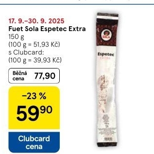Salám Fuet Espetec Extra Solá