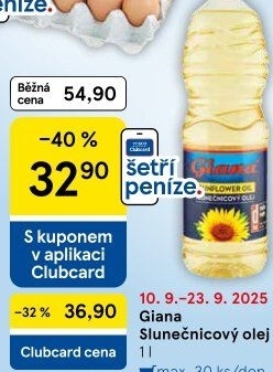 Slunečnicový olej Giana