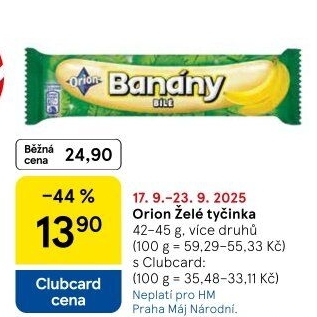 Tyčinky ovocné v čokoládě Orion