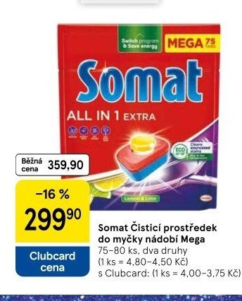 Somat Čisticí prostředek do myčky nádobí Mega