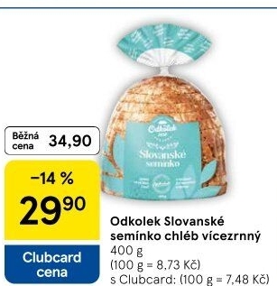 Chléb vícezrnný Slovanské semínko Odkolek