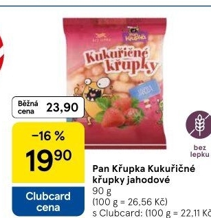 Křupky kukuřičné ochucené bez lepku Pan Křupka Rej