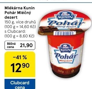 Mléčný Pohár Mlékárna Kunín