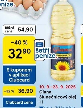 Slunečnicový olej Giana