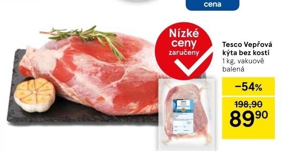 Vepřová kýta bez kosti Tesco
