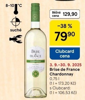 Víno Chardonnay Brise de France