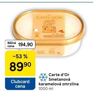 Zmrzlina ve vaničce Carte D'