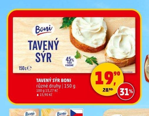 Tavený sýr Boni