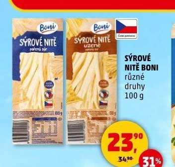 Sýrové nitě Boni různé druhy