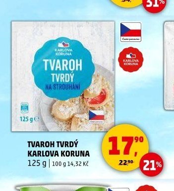 Tvaroh tvrdý Karlova Koruna