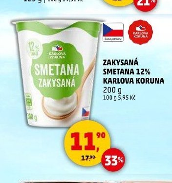 Zakysaná smetana 12% Karlova Koruna