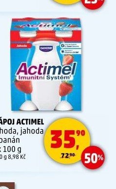 NÁPOJ ACTIMEL jahoda, jahoda a banán