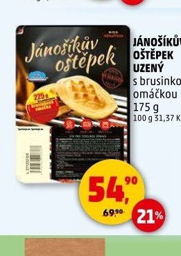 JÁNOŠÍKŮV OŠTĚPEK UZENÝ s brusinkovou omáčkou