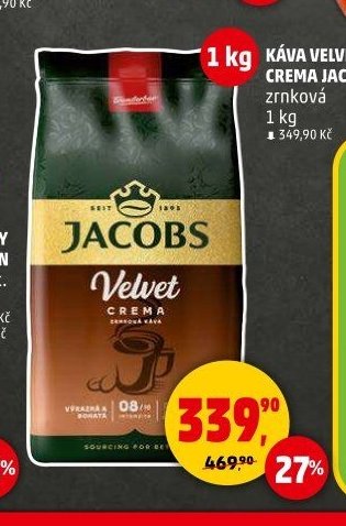 Káva Velvet Crema Jacobs