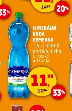 MINERÁLNÍ VODA GEMERKA