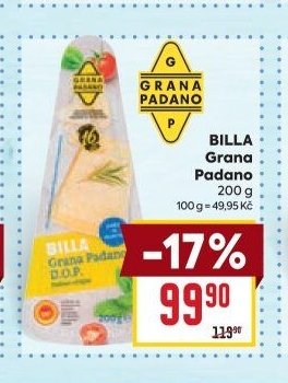 BILLA Grana Padano 200 g