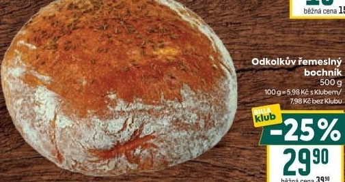 Chléb řemeslný bochník Odkolek