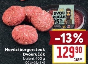 Hovězí burger dvouručák Láďa Grileman Kostelecké uzeniny