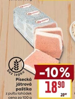 Paštika játrová písecká Maso uzeniny Písek