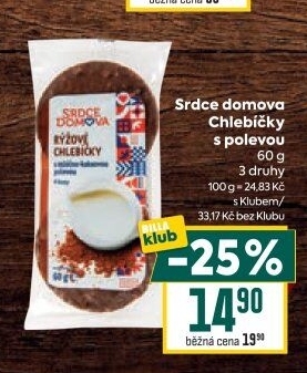 Rýžové chlebíčky polomáčené Srdce Domova