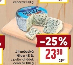 Sýr Niva Jihočeská 45% Madeta