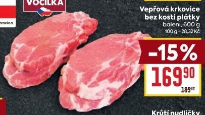 Vepřová krkovice bez kosti Vocílka