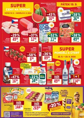akční leták BILLA 17.9.2025-23.9.2025