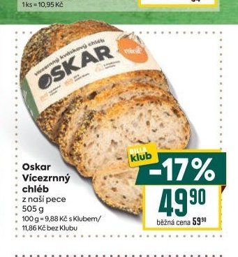 Oskar Vícezrnný chléb