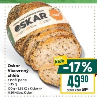 Chléb kváskový vícezrnný Oskar Minit