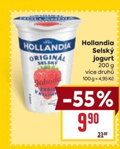 Ochucený jogurt selský Hollandia