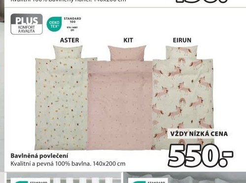 Bavlněná povlečení ASTER, KIT, EIRUN