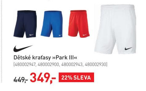 Dětské tréninkové fotbalové kraťasy Nike