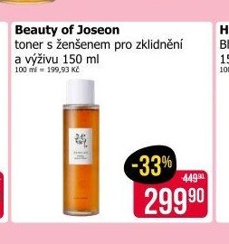 Beauty of Joseon toner s ženšenem pro zklidnění a výživu 150 ml