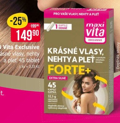 Maxi Vita Exclusive Krásné vlasy, nehty a pleť 45 tablet