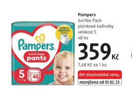 Pampers Jumbo Pack plenkové kalhotky