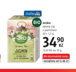 dmBio zelený čaj s jasmínem