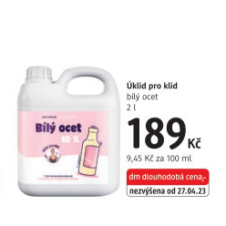 Bílý ocet Úklid pro klid