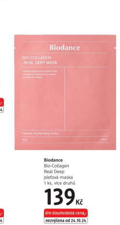 Pleťová maska Biodance