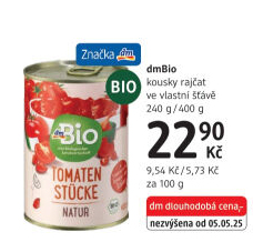 Rajčata konzervovaná dm Bio