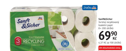 Toaletní papír 3vrstvý Sanft&