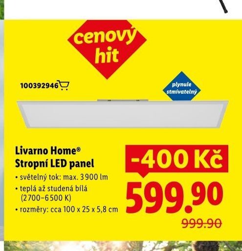 Livarno Home Stropní LED panel