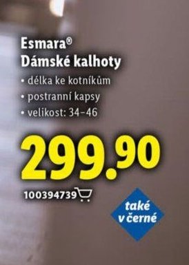 Esmara Dámské kalhoty