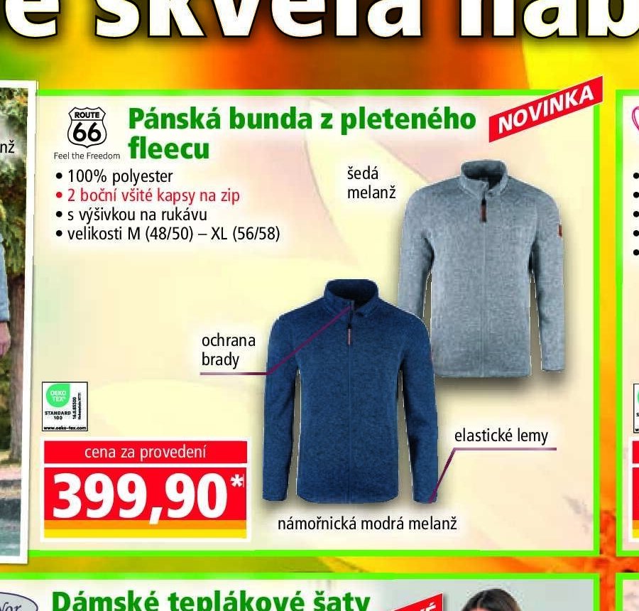 Pánská bunda z pleteného fleecu