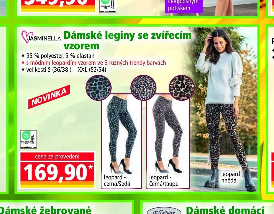 Dámské legíny se zvířecím vzorem