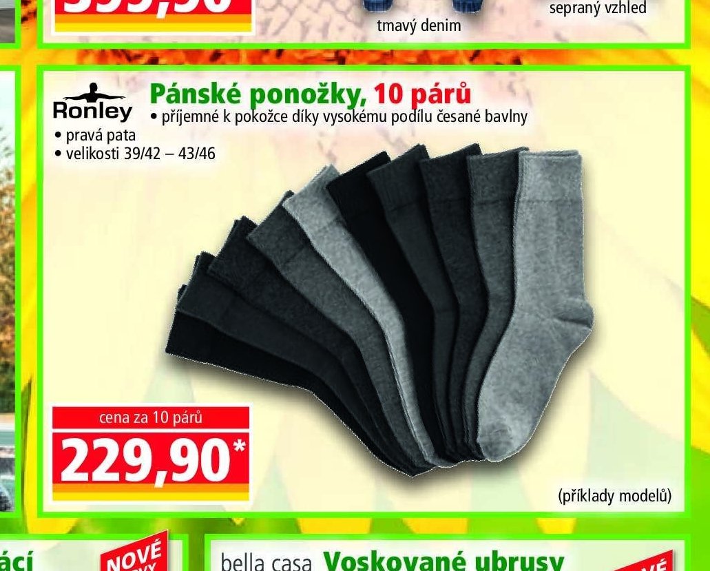 Pánské ponožky, 10 párů