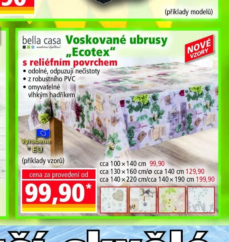 Voskované ubrusy Ecotex