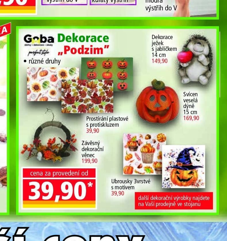 Goba Dekorace „Podzim“