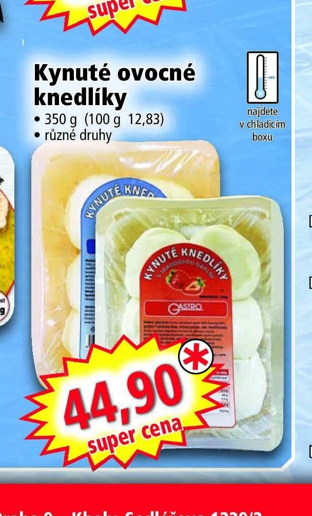 Kynuté ovocné knedlíky