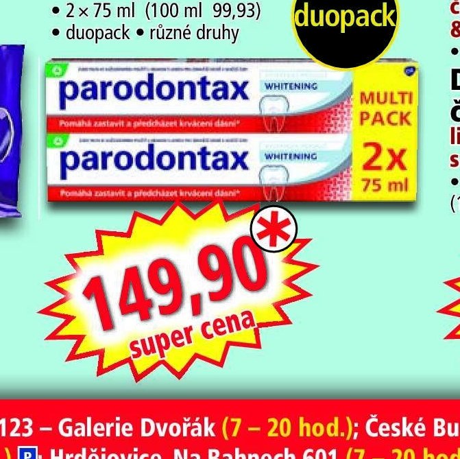 Parodontax zubní pasta