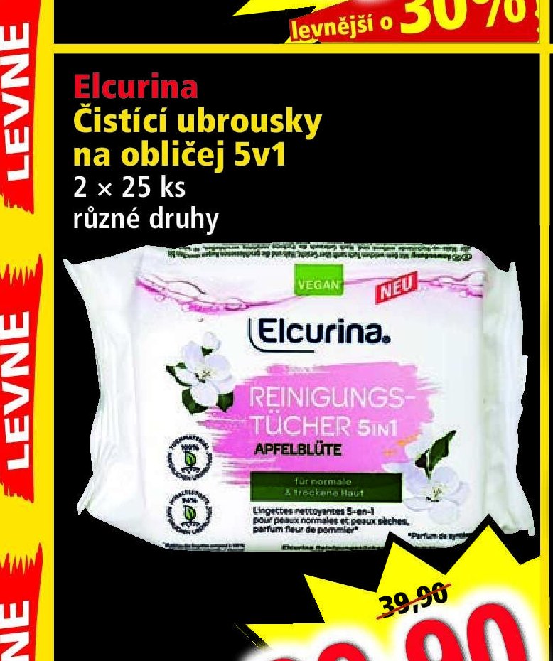 Elcurina Čisticí ubrousky